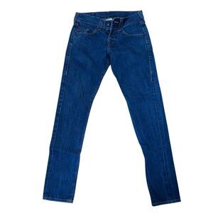 True Religion American Flag Tag Straight Leg Mid Rise Blue Jeans Women size 28